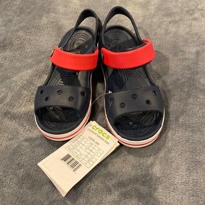 Girls Navy Crocs Sandals